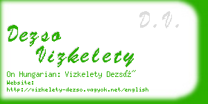 dezso vizkelety business card